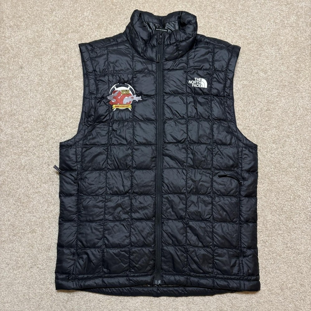 The North Face ThermoBall Eco Vest Mens Small Black Puffer Michigan Ice Fest